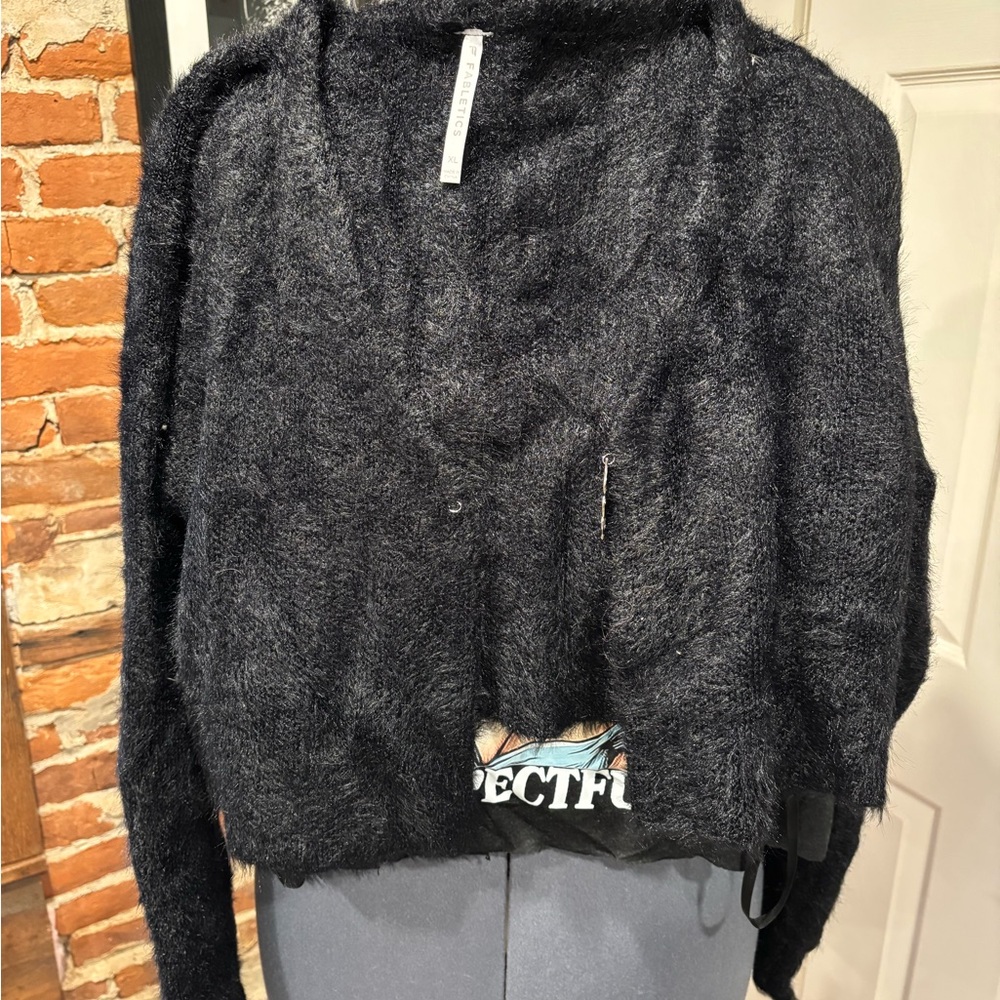 Fabletics Charcoal Fuzzy Sweater